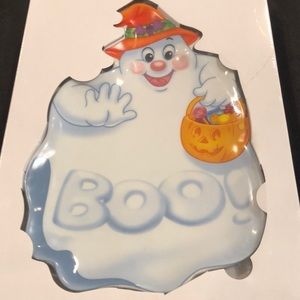 Halloween “Boo” Ceramic Serving  Plate - New in Gift Box
